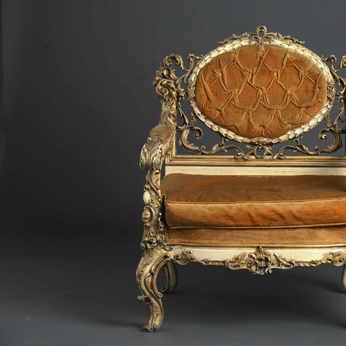 Poltrona oro stile Luigi XV